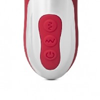 Thrusting Vibrator. 12 Thrusting & 12 Vibrating Functions, Heating, Silicone, Rechargeable, RED